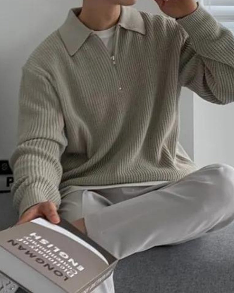 Premium-Strickjacke mit Reißverschluss