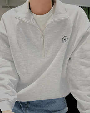 Baumwollpullover mit Miami Zipper