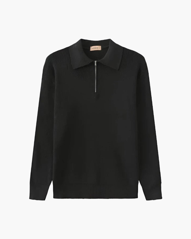 Premium-Strickjacke mit Reißverschluss
