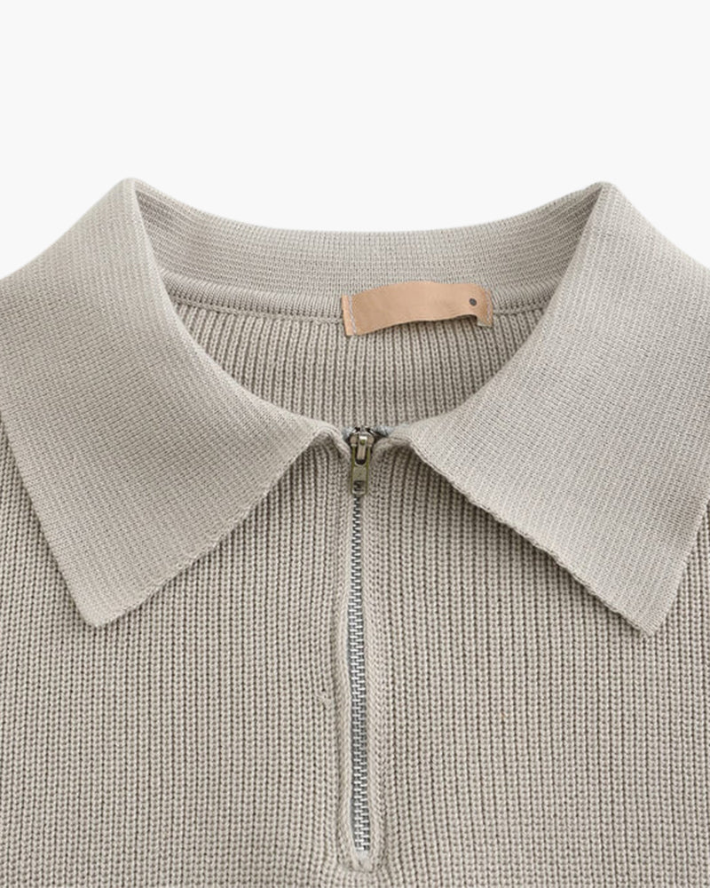 Premium-Strickjacke mit Reißverschluss
