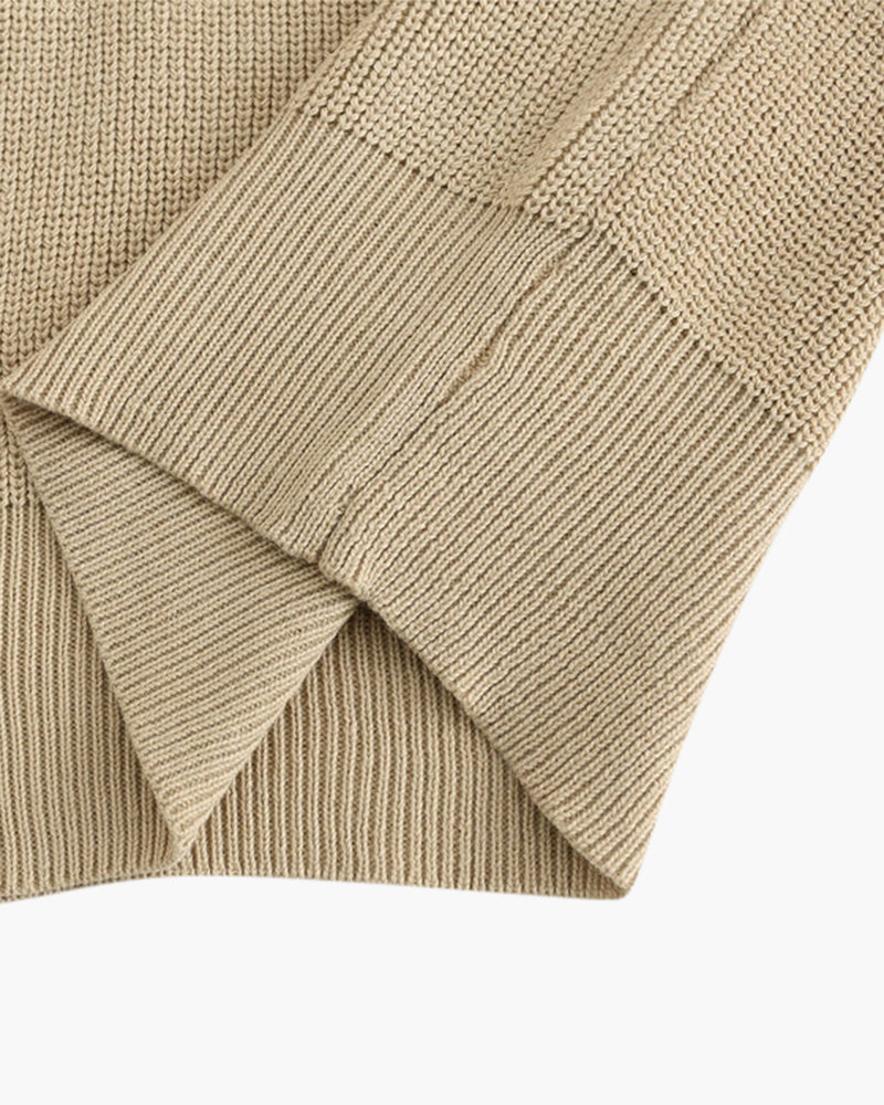 Premium-Strickjacke mit Reißverschluss