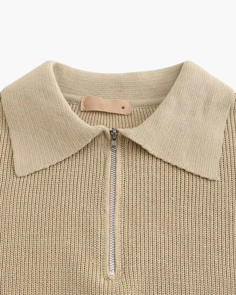 Premium-Strickjacke mit Reißverschluss