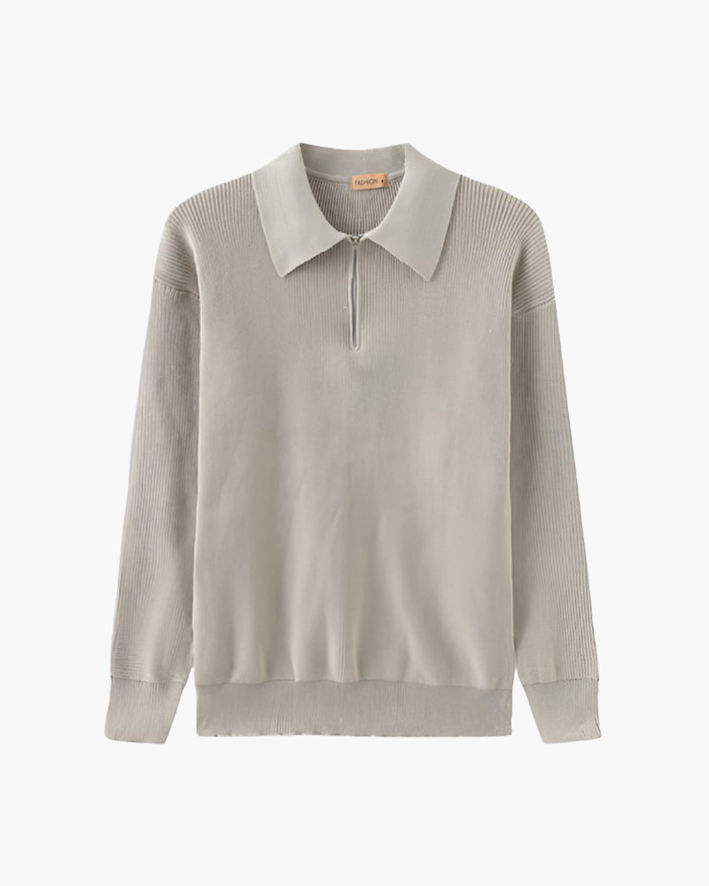 Premium-Strickjacke mit Reißverschluss